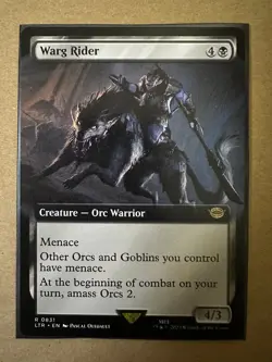 Warg Rider EXTENDED RARE Lord of the Rings LTR MTG Magic The Gathering * NEW * - Image 1