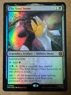 The Soul Stone FOIL MYTHIC Marvel's Spider-Man SPM MAR MTG Magic The Gathering - Image 1