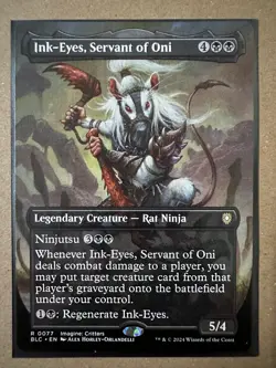 Ink-Eyes, Servant of Oni BORDERLESS RARE Bloomburrow Commander BLC MTG Magic - Image 1