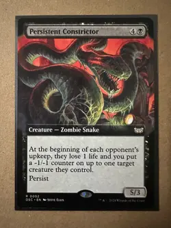 Persistent Constrictor EXTENDED RARE Duskmourn House of Horror DSK DSC MTG Magic - Image 1