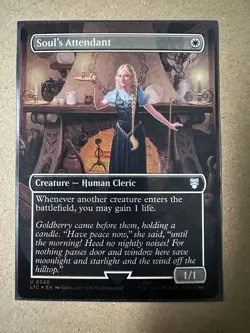 Soul's Attendant FOIL BORDERLESS UNCOMMON Lord of the Rings LTC MTG Magic NEW - Image 1