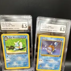 Pokemon Team Rocket Dark Wartortle 46/82 & Squirtle 68/82 CGC Graded Lot - Image 1