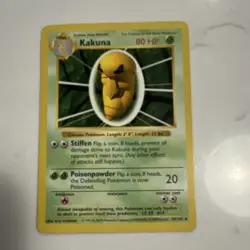 Pokemon TCG Kakuna Base Set Shadowless 033/102 80 HP Uncommon Regular English C… - Image 1