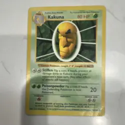 Pokemon TCG Kakuna Base Set Shadowless 33/102 80 HP Uncommon English - Image 1