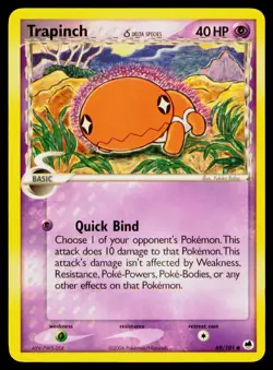 Trapinch - Delta Species Normal #69/101 Common Pokemon Dragon Frontiers NM - Image 1