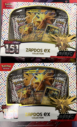 Lot Of 2 | Pokemon TCG Scarlet & Violet 151 Zapdos EX Collection Boxes | Sealed - Image 2