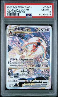 2023 Pokemon Sword And Shield Crown Zenith Deoxys VSTAR Fa PSA 10 #GG46 - Image 1