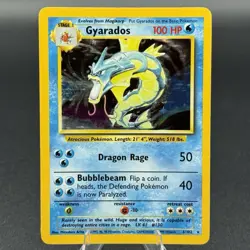 1999 WOTC Pokemon Gyarados 6/102 Holo Rare Base Set Vintage Unlimited - Image 1