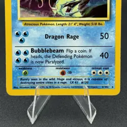 1999 WOTC Pokemon Gyarados 6/102 Holo Rare Base Set Vintage Unlimited - Image 3