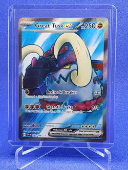 Great Tusk EX Full Art 230/198 Scarlet & Violet Pokemon TCG Near Mint - Image 1