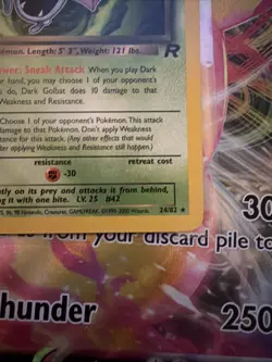 Pokemon TCG Pokemon Team Rocket Dark Golbat 24/82 Non-Holo Rare NM - Image 5