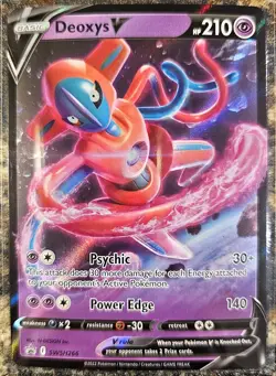 Pokemon 2022 Black Star Promo Deoxys V SWSH266 NM or Better - Image 1