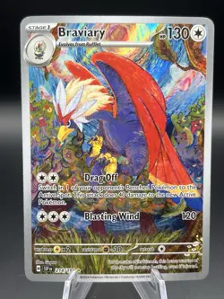 Braviary 214/191 Surging Sparks Illustration Rare Full Art Holo Pokemon TCG - Image 1