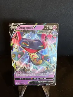 2020 Pokemon-Dragapult V 092/192-Rebel Clash-Holo - Image 1