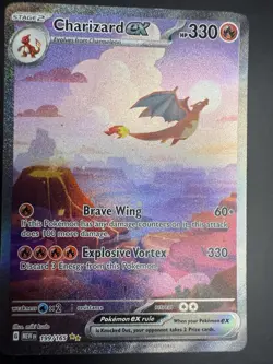 Pokemon TCG Charizard EX 199/165 Scarlet & Violet 151 English NM Condition - Image 1