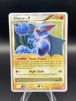 Gliscor LV.X 141/146 Legends Awakened 2008 Holo Pokemon LP/MP HUGE SWIRL!! 🌀 - Image 1
