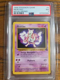 Pokemon Black Star Promo # 3/53 Mewtwo Movie Promo PSA 7 - Image 1
