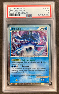 2011 Pokemon Suicune Holo Foil Call of Legends SL11 PSA 5 Fresh Grade - Image 1