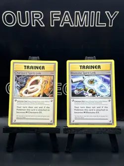 2016 Pokemon XY Evolutions Charizard/Blastoise Spirit Link Trainer Lot LP Lot - Image 1