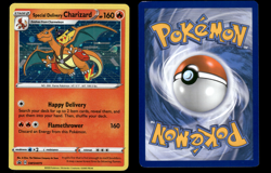 [LP] Special Delivery Charizard SWSH075 Pokemon Center UK Promo Holo Pikachu - Image 1