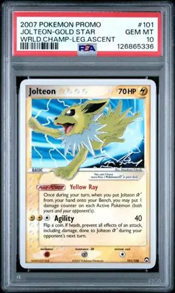 Jolteon [Gold Star] #101 Pokemon World Championships 2007 PSA 10 - Image 1