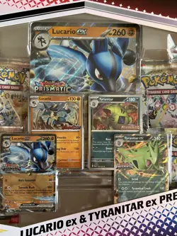 Pokemon Lucario Ex Tyranitar Ex Prismatic Evolutions Sam's Club Premium Box - Image 4