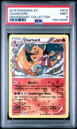 2016 POKEMON XY GENERATIONS RADIANT COLL #RC5 CHARIZARD PSA 9 - Image 1