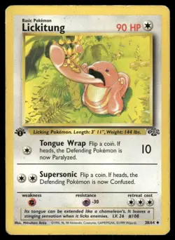 Pokemon Tcg Lickitung [1st Edition] #38 Pokemon Jungle HP - Image 1