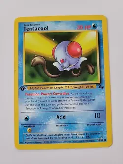 Pokemon TCG Tentacool Fossil, 1st Edition Common - Image 1