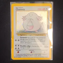 Pokemon TCG Chansey Base Set 2 3/130 Holo Rare 2000 WOTC Light Play - Image 1