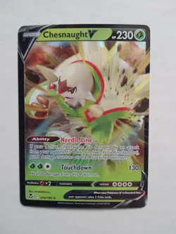 Pokemon Chesnaught v Holo Ultra Rare 2022 Silver Tempest - Image 1