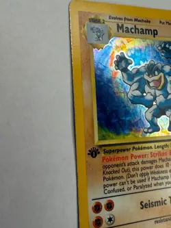 Pokemon TCG Base Set Machamp Holo Rare 8/102 - Image 4