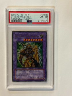 PSA 8 Elemental Hero Wildedge EN035 2005 Yu-Gi-Oh GX - Image 1