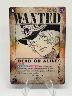 One Piece English OP13-120 Sabo SP Wanted Poster Alternate Art - Image 1