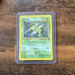 Pokemon Scyther Holo Rare Base Set 2 017/130 Card 1999 70 HP Slash - Image 4