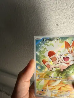 Pokemon Scorbunny 225/217 Holo Basic 70HP 10+ Attack English TCG Card - Image 3