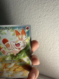 Pokemon Scorbunny 225/217 Holo Basic 70HP 10+ Attack English TCG Card - Image 4