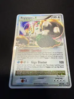 Regigigas Lv.X 100/100 Stormfront Holo Ultra Rare Pokemon TCG Card Near Mint NM - Image 1