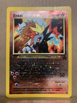 Entei - Black Star Promo - #34 - Movie Promo - Pokemon Card - EXC - Image 1