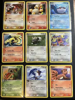 Pokemon TCG EX Emerald 9 Card Lot 2005 Holo Groudon Kyogre Ninetales Numel VTG - Image 1