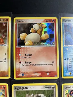Pokemon TCG EX Emerald 9 Card Lot 2005 Holo Groudon Kyogre Ninetales Numel VTG - Image 3