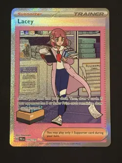 Pokemon TCG Trainer Lacey Prismatic Evolutions Holo Card 175/131 - Image 1