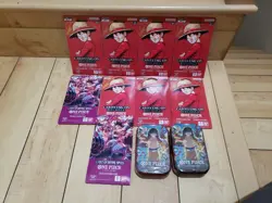 Carrying On His Will Booster Pack One Piece Trading Card Game[ LOT OF 9]+ 2 Tins - Image 1