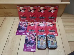 Carrying On His Will Booster Pack One Piece Trading Card Game[ LOT OF 9]+ 2 Tins - Image 2