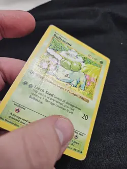 1st Edition Bulbasaur 44/102 Base Set SHADOWLESS 1999 Pokemon Card TCG - Image 3