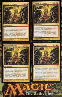 MTG - Anthem of Rakdos - Dissension - LP/NM [X4] PLAYSET - Image 1