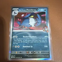 Pokemon Team Rocket's Honchkrow 127/217 Stage 1 Big Boss HP 130 Pokemon TCG - Image 1