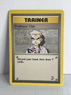Pokemon Tcg WOTC VTG Professor Oak 116/130 Base Set 2 Regular - Image 1