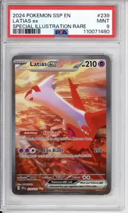 PSA 9 Latias ex Pokemon Special Illustration Rare Surging Sparks 239/191 - Image 1
