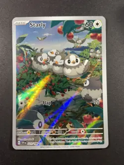 Starly Illustration Rare Holo - 221/198 - Scarlet & Violet Base Pokemon 2023 IR - Image 1